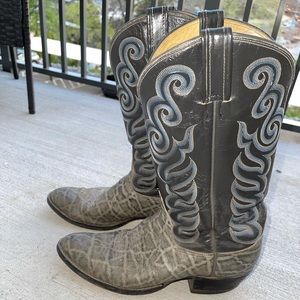 TONY LAMA vintage Elephant Cowboy Boots Men 10.5